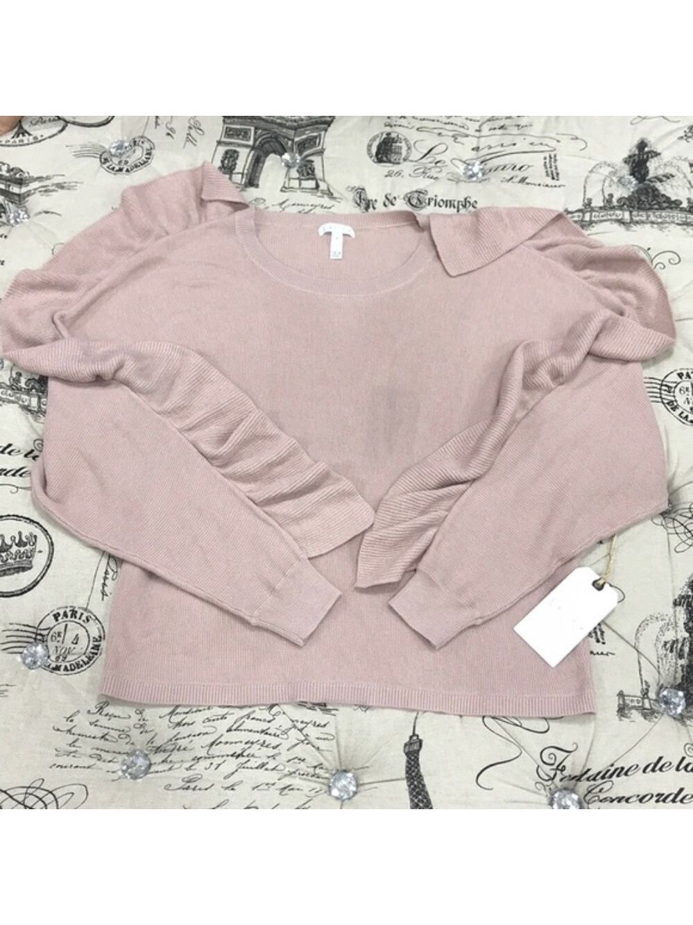 Leith Ruffle Sleeve Sweater - Picture 4 of 7